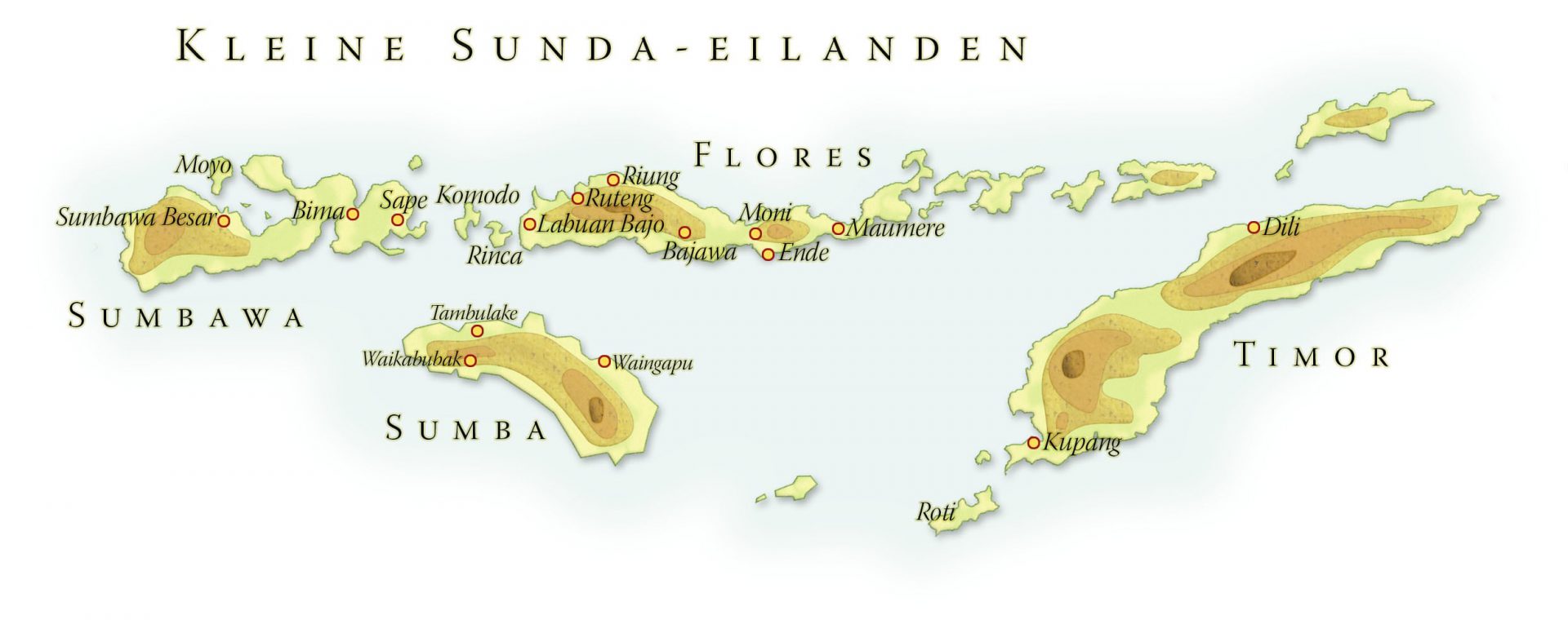 Landkaart Kleine Sunda eilanden