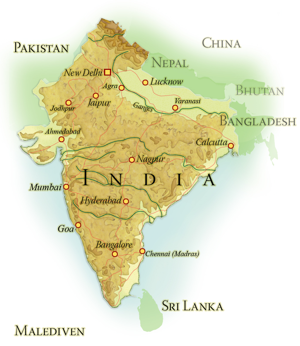 Landkaart India