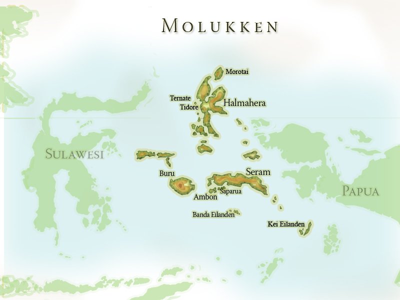 Landkaart Molukken