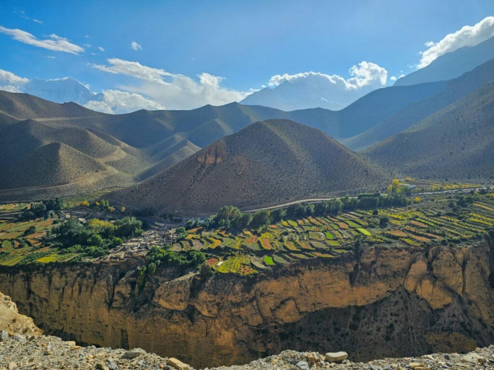 rondreis nepal, mustang, upper mustang, uitzicht over de vallei