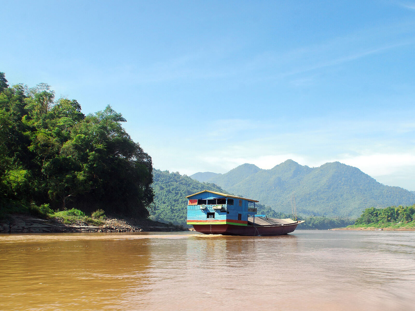 rondreis laos boottocht mekong rivier hoogtepunt 1