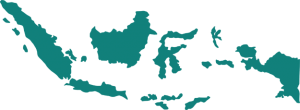 Indonesië landkaart donkergroen
