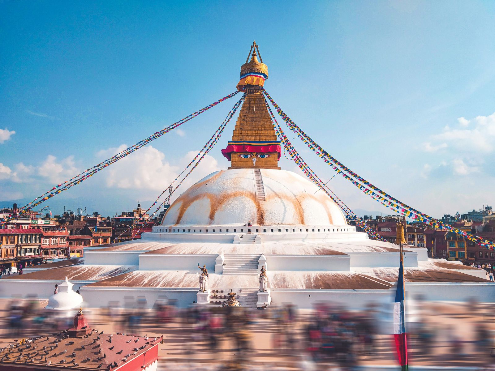 Rondreis Nepal, Kathmandu, Boudhanath Stupa in Kathmandu