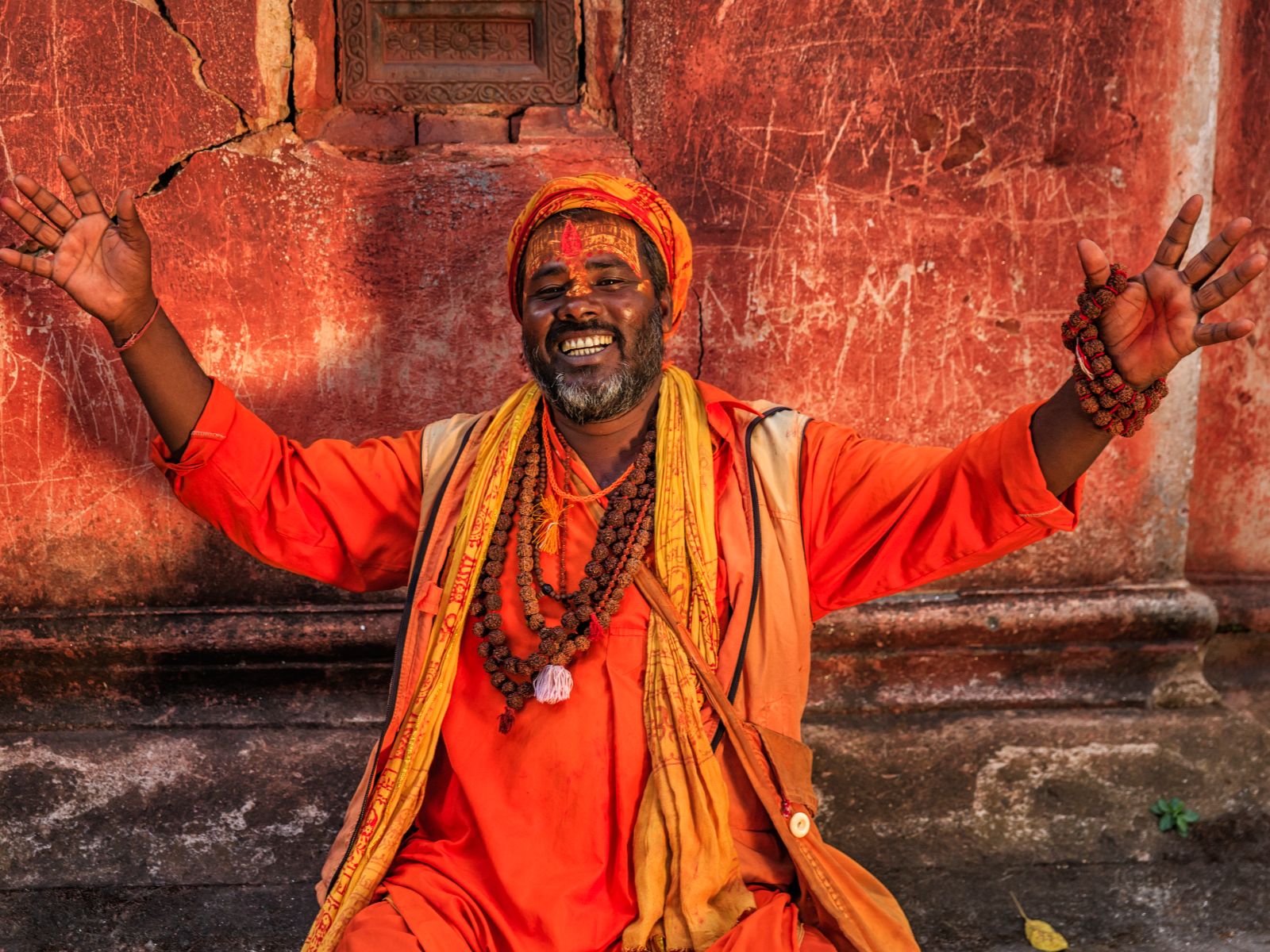 Rondreis Nepal, Kathmandu, Sadhu in Pashupatinath tempel