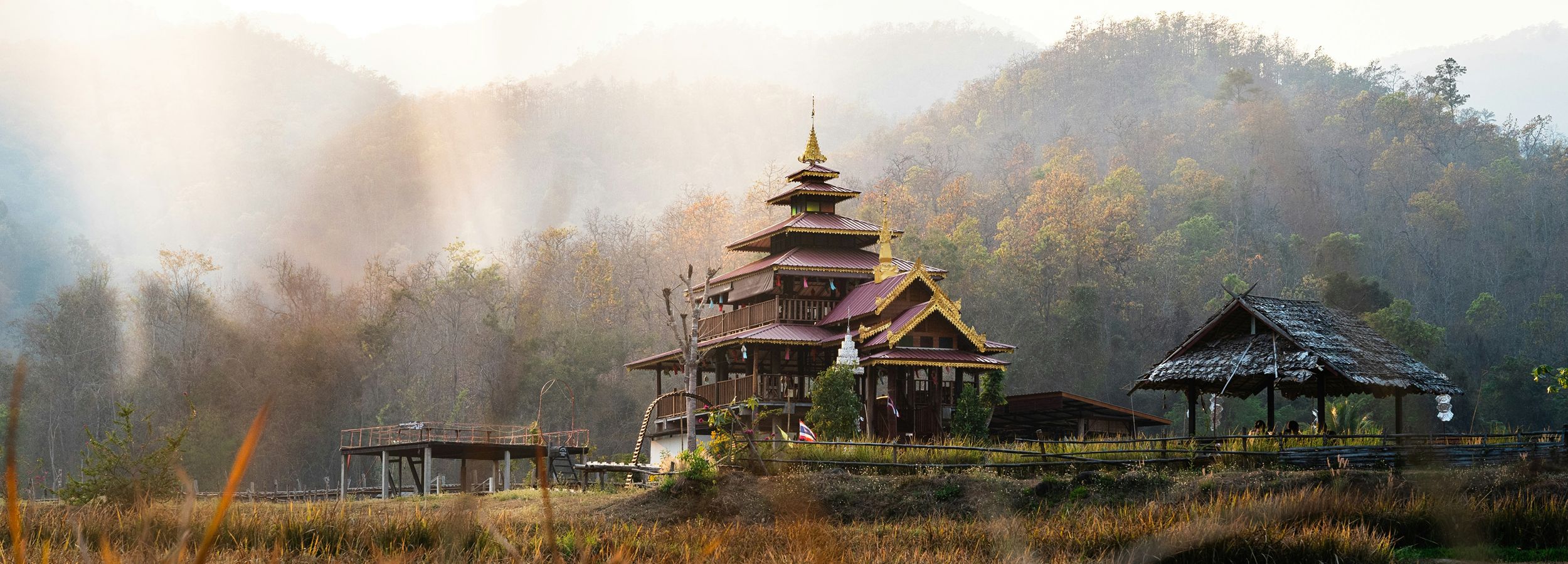 Rondreis Thailand, Noord-Thailand, Pai, tempel en landschap banner